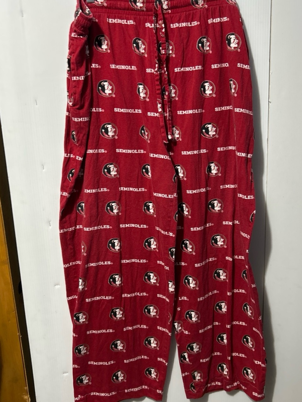 Men's Red Collegiate-Print Jogger Lounge Pants